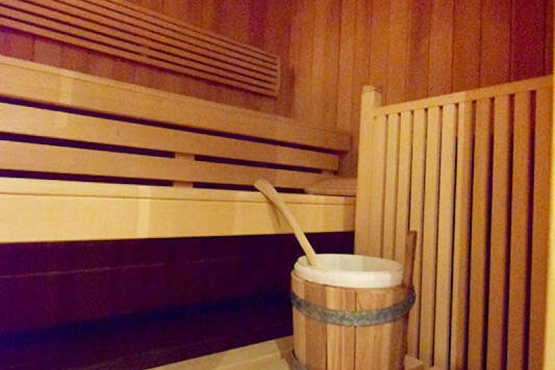 Interior of the sauna at Nogglerhof